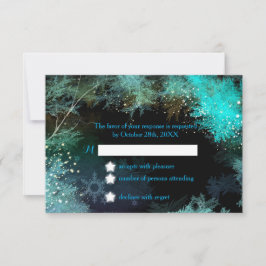 Turcos Blue Winter Forest Bröllop OSA Card