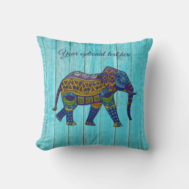 Turcos Bohemian Mosaic Elephant Pillow Kudde (Framsida)