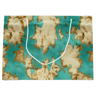 Turcos Brown Cream Animal Cowhide Western