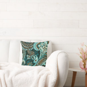 Turcos Brown Vintage Paisley Kudde