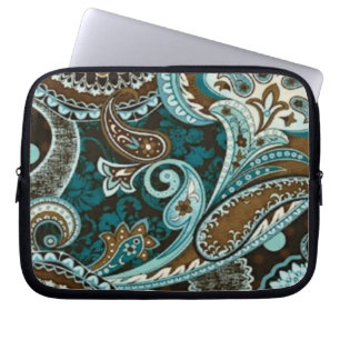 Turcos Brown Vintage Paisley Laptop Fodral