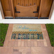 Turcos Brown Wood look Faux Burlap Mönster