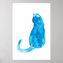 Turcos Cat Watercolor Poster