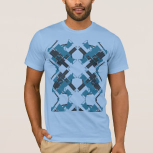 Turcos Charcarbon Crisscross Abstrakt Art Design T Shirt