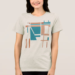 Turcos Coral Rust Taupe MCM-inspirerade fyrkanter T Shirt