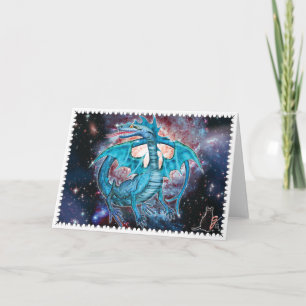 Turcos Cosmic Dragon Greeting Card Kort