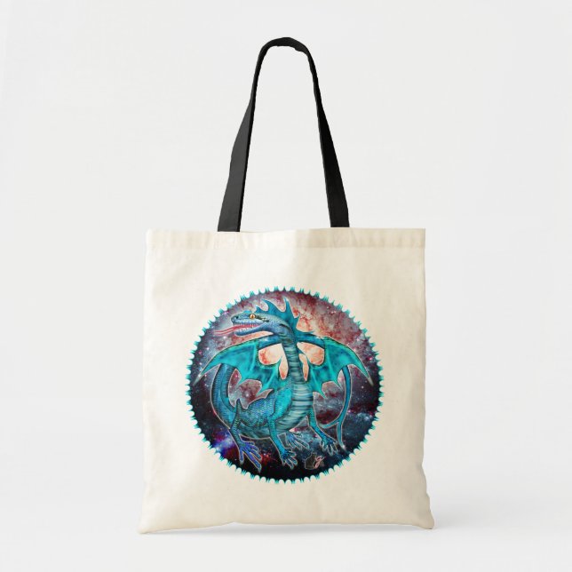 Turcos Cosmic Dragon Tote Bag Tygkasse (Framsidan)