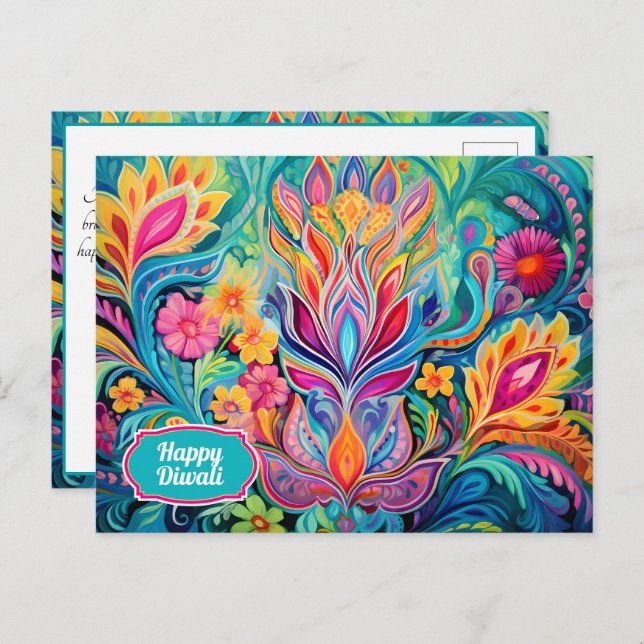 Turcos Diwali Dreamscape Vykort (Fram/baksida)