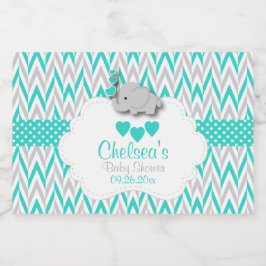 Turcos Elephant Baby Shower Mat Etiketter