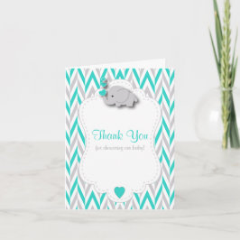 Turcos Elephant Baby Shower Tack Kort