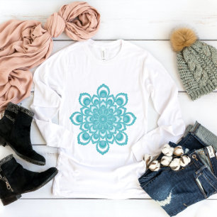 Turcos Flower Mandala-Långärmaden T Shirt