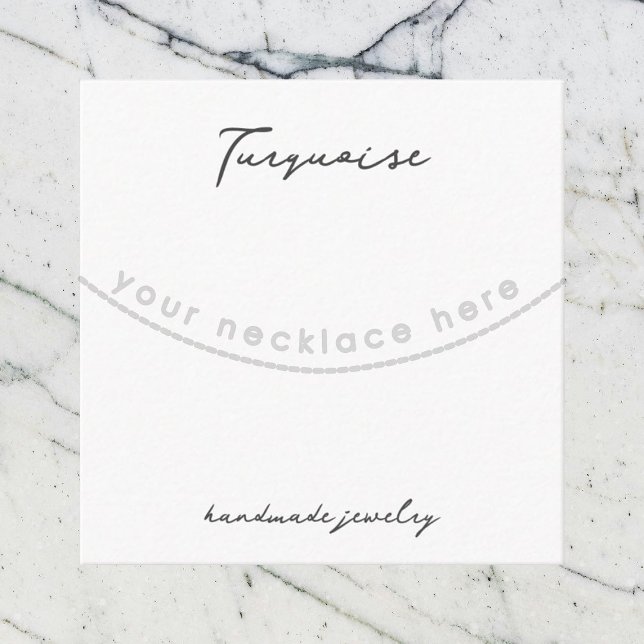 Turcos Gemstone Necklace Jewelry Visning Card Tilläggskort (Skapare uppladdad)