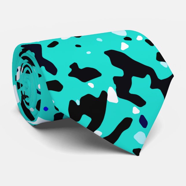 Turcos Grönt Teal Blue Mönster Slips (Rullad)