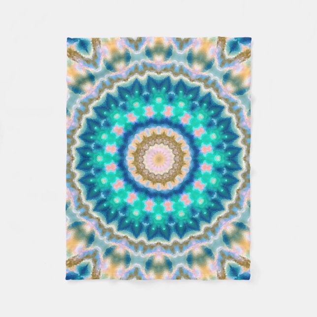 Turcos gult mandala fleecefilt (Framsidan)