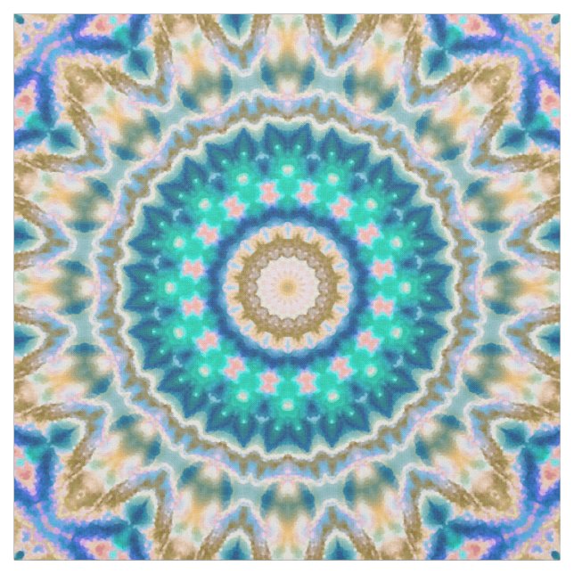 Turcos gult mandala tyg (Provkarta)