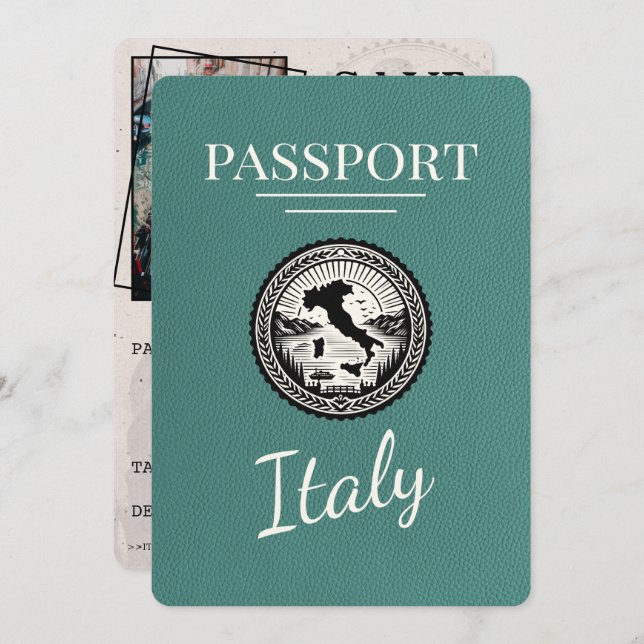 Turcos Italien Passport Spara Datumet (Fram/baksida)