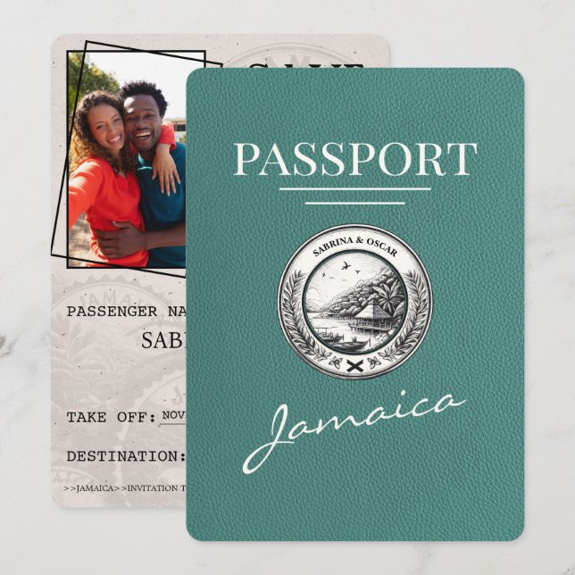 Turcos Jamaica-pass Spara datum Datumet (Fram/baksida)