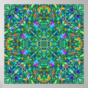 Turcos Kaleidoscope Fractal Art Poster