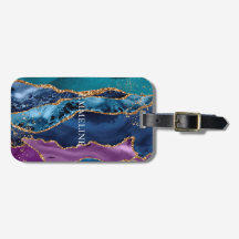 Turcos Lila Blue Guld Glitter Marble