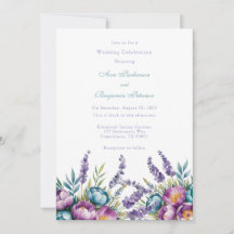 Turcos Lila Wildblomme Bröllop Firande