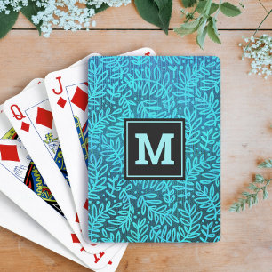 Turcos löv mönster fold monogramtyp, modern casinokort