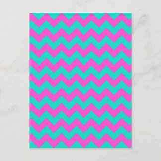 Turcos Magenta Chevron Vykort