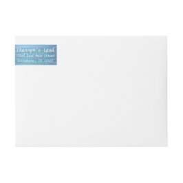 Turcos Mail | Blåskalv Lugn Vatten Brushstroke Etikettband