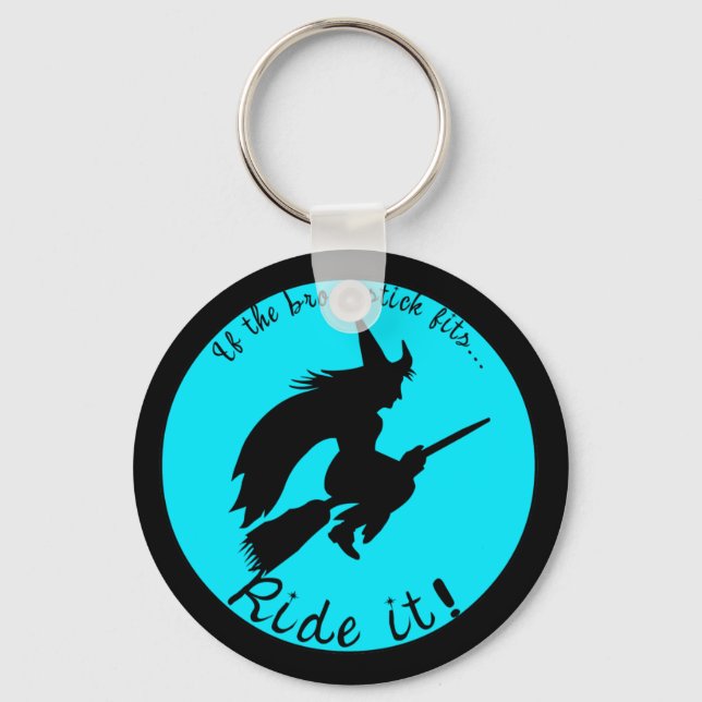 Turcos Måne Witch Halloween Funny Keychain Nyckelring (Framsida)