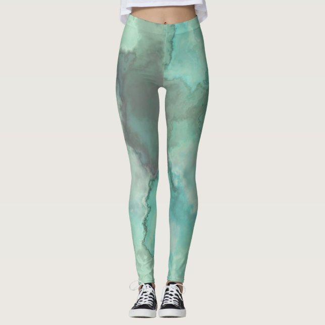 Turcos Marble Abstrakt Leggings (Framsida)