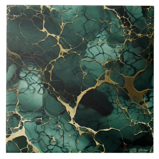 Turcos Marble, Guld Veins, Seamless Elegance Kakelplatta (Framsidan)