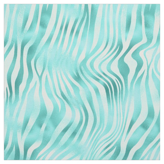 Turcos Metallic Zebra tryck Tyg (Provkarta)