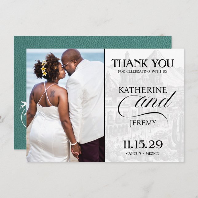 Turcos Mexico Passport Tack Kort (Fram/baksida)