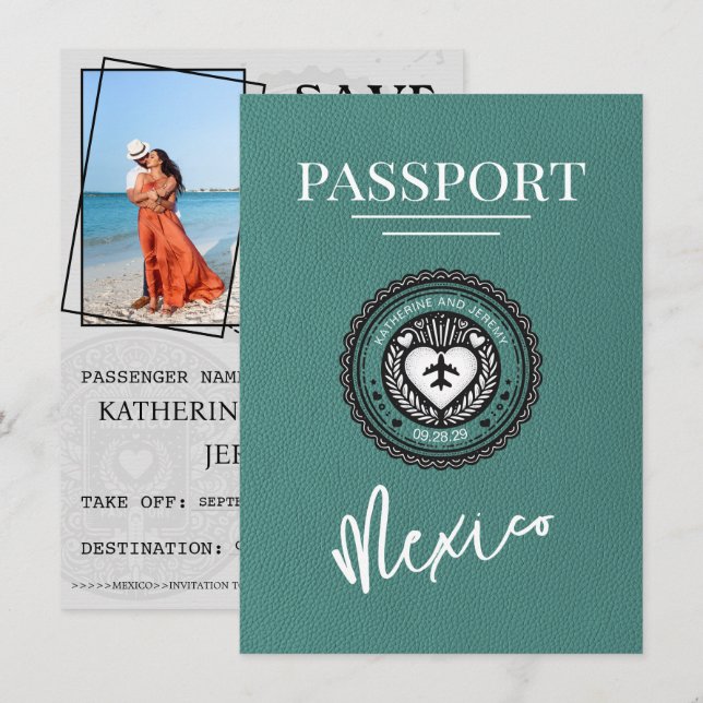 Turcos Mexiko Passport Spara datum för Mexiko-pass Datumet (Fram/baksida)