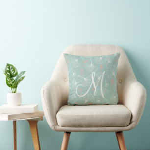 Turcos Modern Ginkgo Monogram Dekorativ kudde