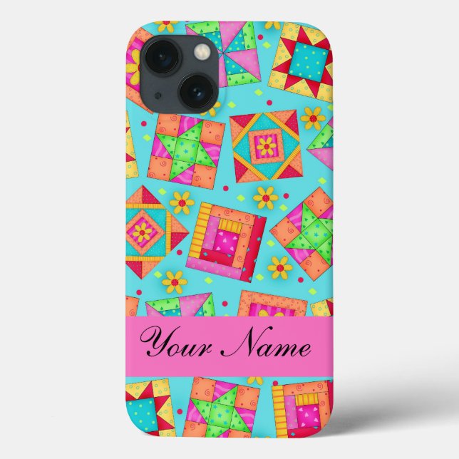 Turcos Multi-färg Quilt Patchwork Blocks (Baksida)