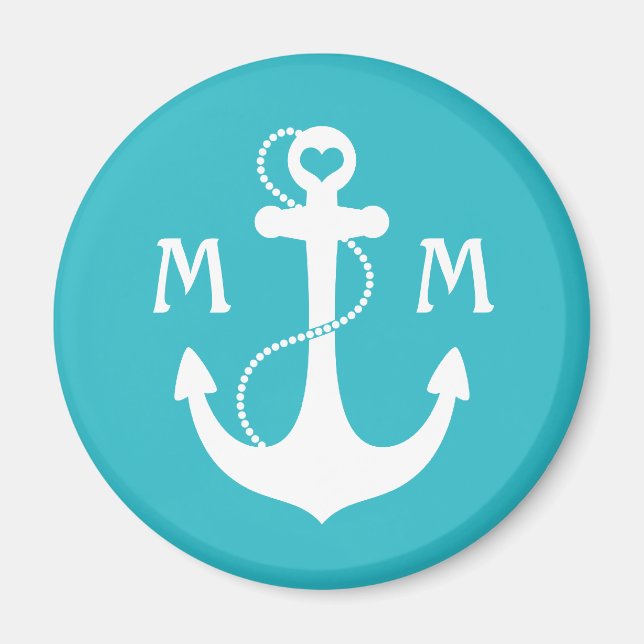 Turcos Nautical Heart Anchor Magnet (Framsidan)