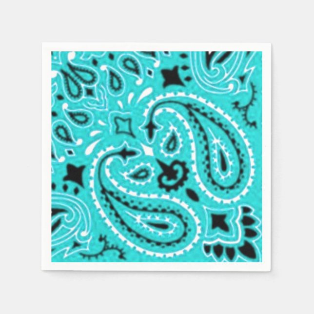 Turcos Paisley Bandana Scarf BBQ Picnic Napkin Pappersservett (Framsidan)