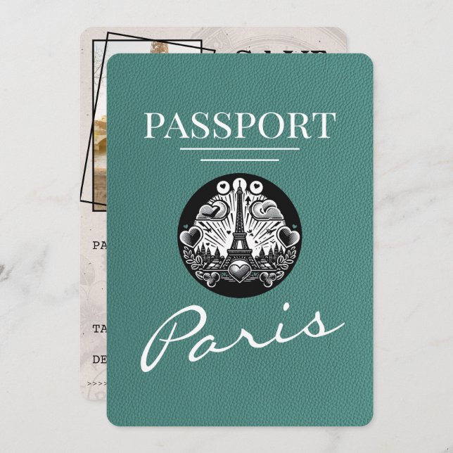 Turcos Paris Passport - spara datumet (Fram/baksida)