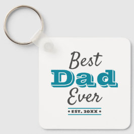 Turcos Photo Best Pappa någonsin Typography Modern Nyckelring