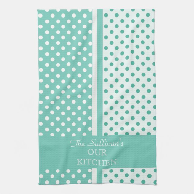 Turcos Polka dots Personlig Kitchen Towels Kökshandduk (Vertikal)