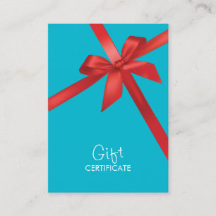 Turcos Red Ribbon Wrapping Gift-certifikat Rabattkort