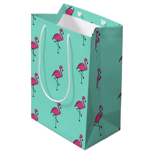 Turcos Retro Rosa Flamingo Gift Bag (Baksidan Vinklad)
