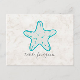 Turcos Rustic Starfish Bordsnummer Postcard