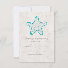 Turcos Rustic Starfish-Bröllop OSA Card