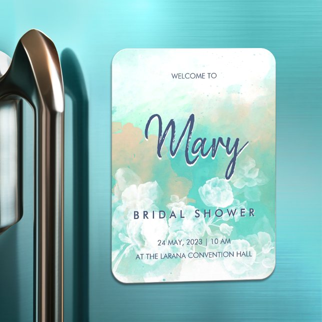 Turcos Script Modern Inbjudningskort för möhippan Magnet (Skapare uppladdad)