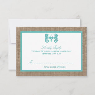 Turcos Seahorse Burlap Beach WedCollection Collect OSA Kort