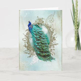 Turcos Shabby Peacock Helgkort