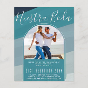 Turcos Spain Bröllop Nuestra Boda PHOTO Flygblad