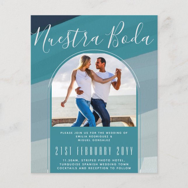 Turcos Spain Bröllop Nuestra Boda PHOTO Flygblad (Framsidan)