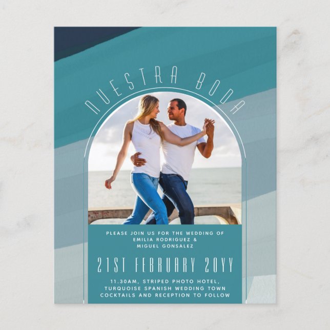 Turcos Spain Bröllop Nuestra Boda PHOTO Flygblad (Framsidan)